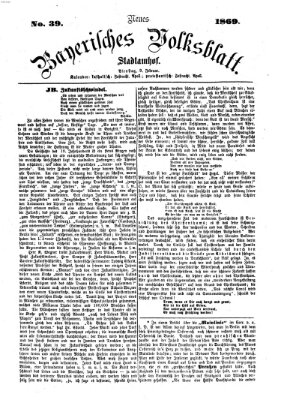 Neues bayerisches Volksblatt Dienstag 9. Februar 1869