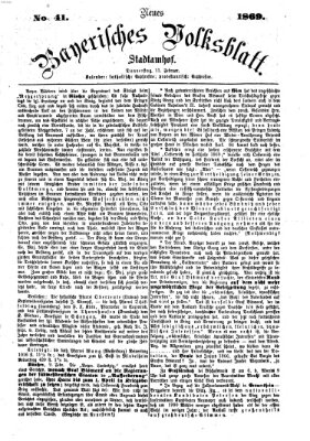 Neues bayerisches Volksblatt Donnerstag 11. Februar 1869