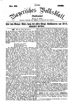 Neues bayerisches Volksblatt Montag 22. Februar 1869