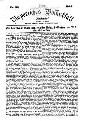 Neues bayerisches Volksblatt Dienstag 23. Februar 1869