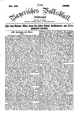 Neues bayerisches Volksblatt Sonntag 28. Februar 1869