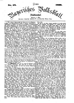 Neues bayerisches Volksblatt Montag 1. März 1869