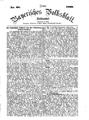 Neues bayerisches Volksblatt Mittwoch 10. März 1869