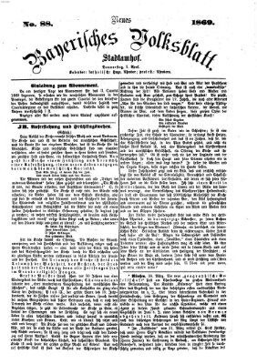 Neues bayerisches Volksblatt Donnerstag 1. April 1869