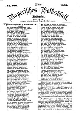 Neues bayerisches Volksblatt Montag 19. April 1869