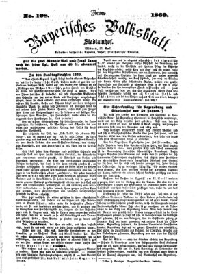 Neues bayerisches Volksblatt Mittwoch 21. April 1869