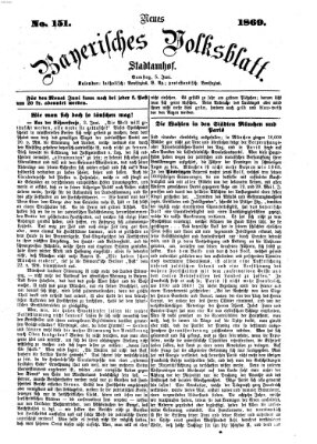 Neues bayerisches Volksblatt Samstag 5. Juni 1869