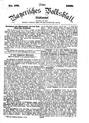 Neues bayerisches Volksblatt Samstag 26. Juni 1869