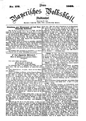 Neues bayerisches Volksblatt Sonntag 27. Juni 1869