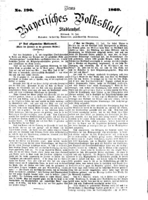 Neues bayerisches Volksblatt Mittwoch 14. Juli 1869