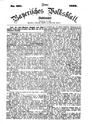 Neues bayerisches Volksblatt Sonntag 25. Juli 1869