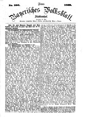 Neues bayerisches Volksblatt Freitag 30. Juli 1869