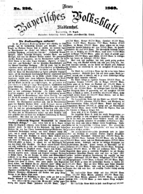 Neues bayerisches Volksblatt Donnerstag 19. August 1869