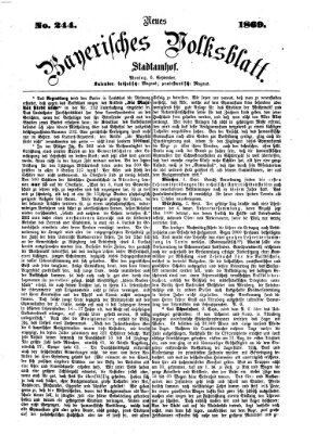 Neues bayerisches Volksblatt Montag 6. September 1869