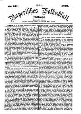 Neues bayerisches Volksblatt Montag 13. September 1869