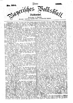 Neues bayerisches Volksblatt Donnerstag 16. September 1869