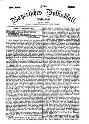 Neues bayerisches Volksblatt Freitag 1. Oktober 1869