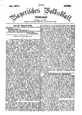 Neues bayerisches Volksblatt Samstag 16. Oktober 1869