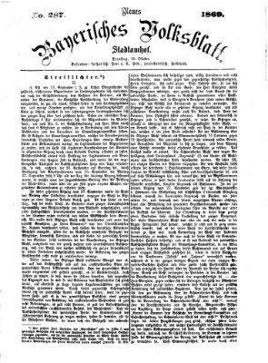 Neues bayerisches Volksblatt Dienstag 19. Oktober 1869