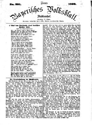 Neues bayerisches Volksblatt Samstag 23. Oktober 1869