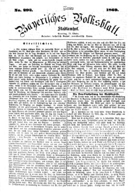 Neues bayerisches Volksblatt Sonntag 24. Oktober 1869