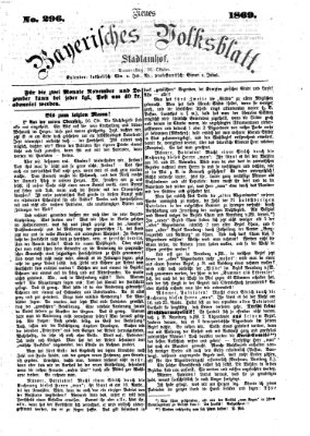 Neues bayerisches Volksblatt Donnerstag 28. Oktober 1869