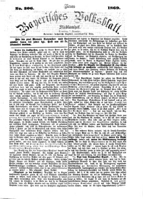 Neues bayerisches Volksblatt Sonntag 7. November 1869