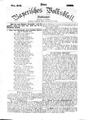 Neues bayerisches Volksblatt Sonntag 14. November 1869