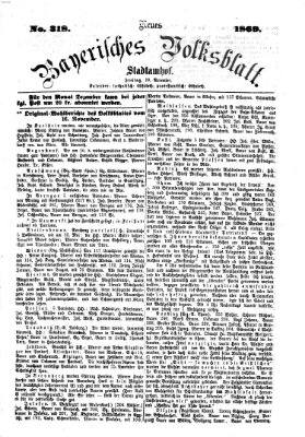 Neues bayerisches Volksblatt Freitag 19. November 1869