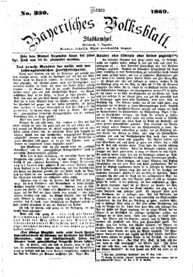 Neues bayerisches Volksblatt Mittwoch 1. Dezember 1869