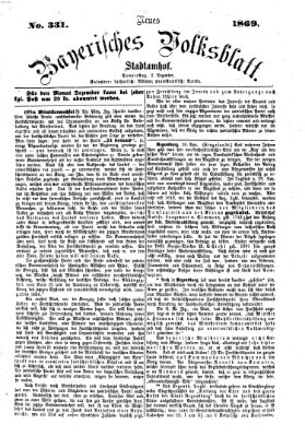 Neues bayerisches Volksblatt Donnerstag 2. Dezember 1869