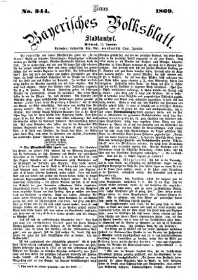 Neues bayerisches Volksblatt Mittwoch 15. Dezember 1869