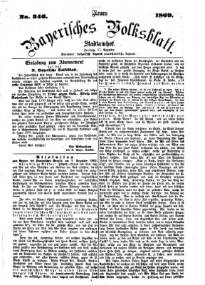 Neues bayerisches Volksblatt Freitag 17. Dezember 1869