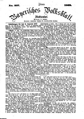 Neues bayerisches Volksblatt Mittwoch 29. Dezember 1869