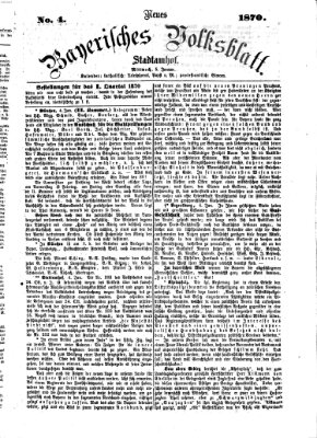 Neues bayerisches Volksblatt Mittwoch 5. Januar 1870