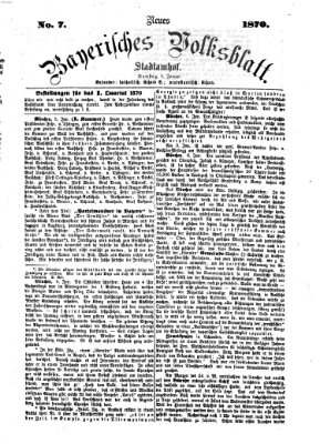 Neues bayerisches Volksblatt Samstag 8. Januar 1870