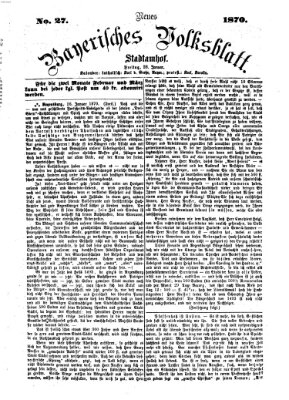 Neues bayerisches Volksblatt Freitag 28. Januar 1870