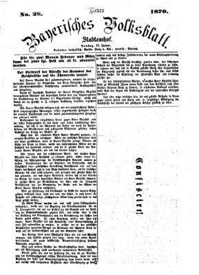 Neues bayerisches Volksblatt Samstag 29. Januar 1870