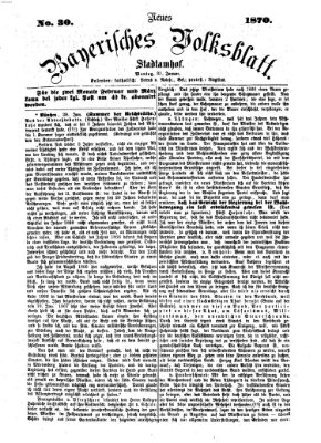 Neues bayerisches Volksblatt Montag 31. Januar 1870