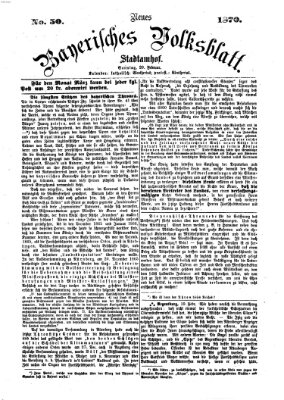 Neues bayerisches Volksblatt Sonntag 20. Februar 1870