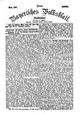 Neues bayerisches Volksblatt Sonntag 27. Februar 1870