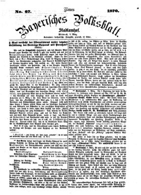 Neues bayerisches Volksblatt Mittwoch 9. März 1870