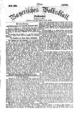 Neues bayerisches Volksblatt Mittwoch 6. April 1870