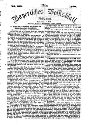 Neues bayerisches Volksblatt Donnerstag 14. April 1870