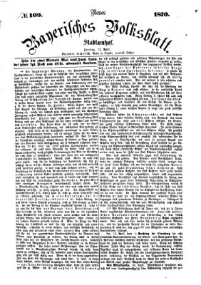 Neues bayerisches Volksblatt Freitag 22. April 1870