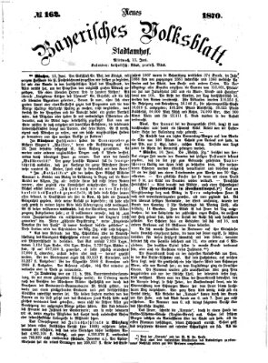 Neues bayerisches Volksblatt Mittwoch 15. Juni 1870