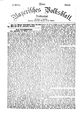 Neues bayerisches Volksblatt Dienstag 6. September 1870