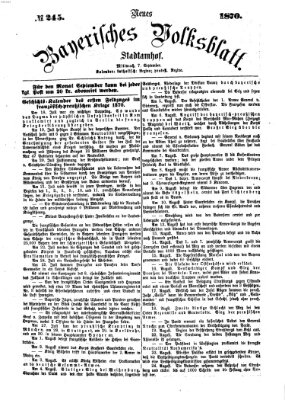 Neues bayerisches Volksblatt Mittwoch 7. September 1870