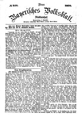 Neues bayerisches Volksblatt Donnerstag 8. September 1870