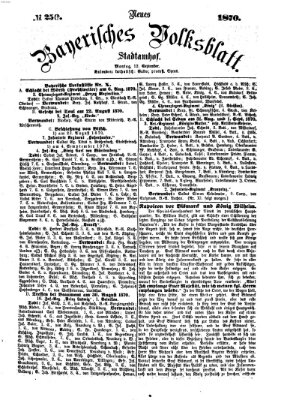 Neues bayerisches Volksblatt Montag 12. September 1870